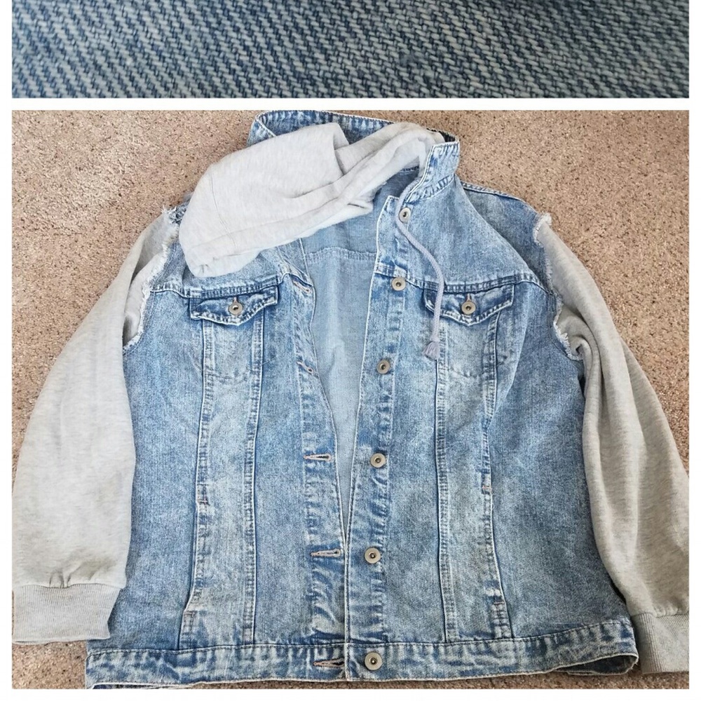 hoodie/jean jacket